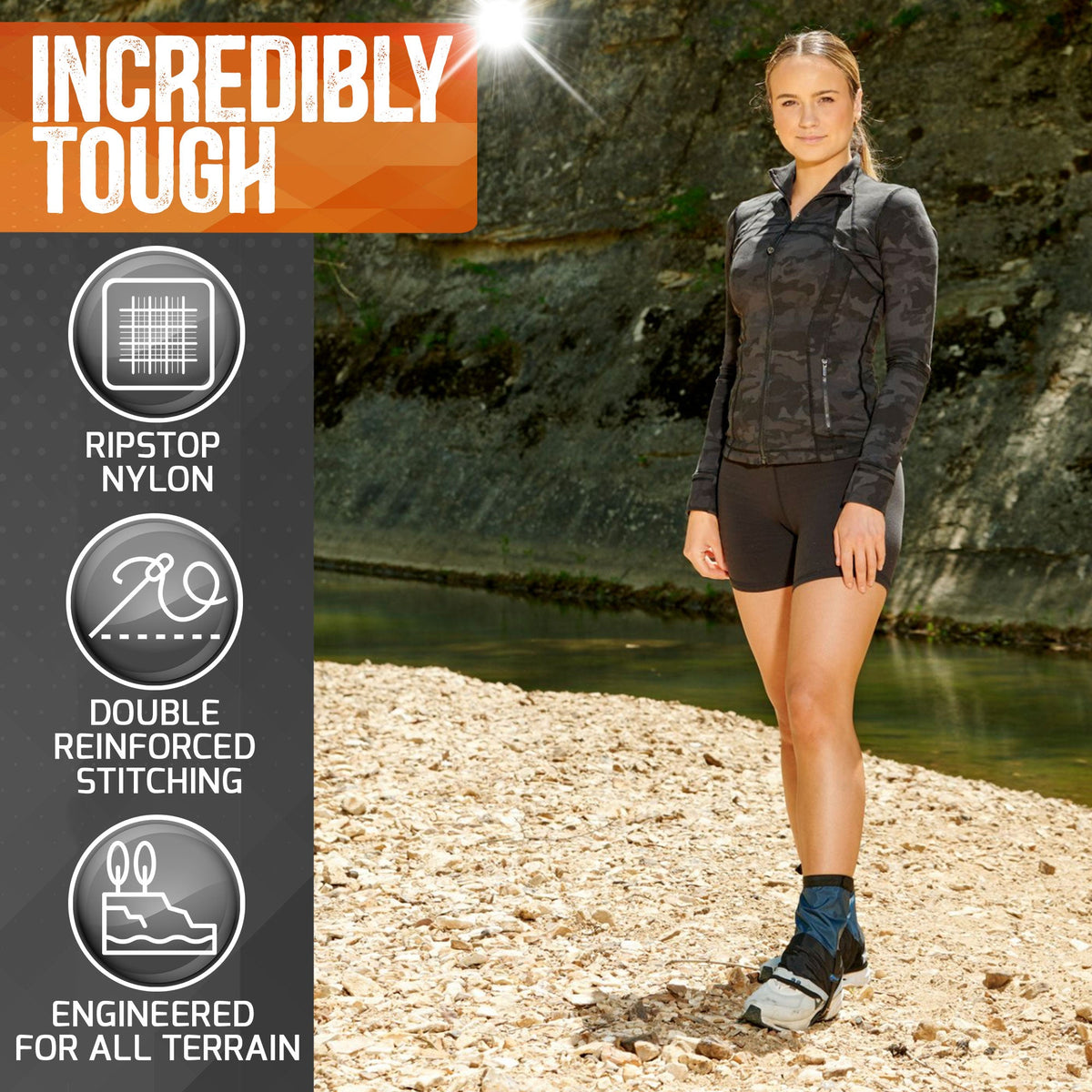 Pike Trail Mid Length Gaiters – Waterproof, Adjustable Small/Medium Hiking & Hunting Gaiters