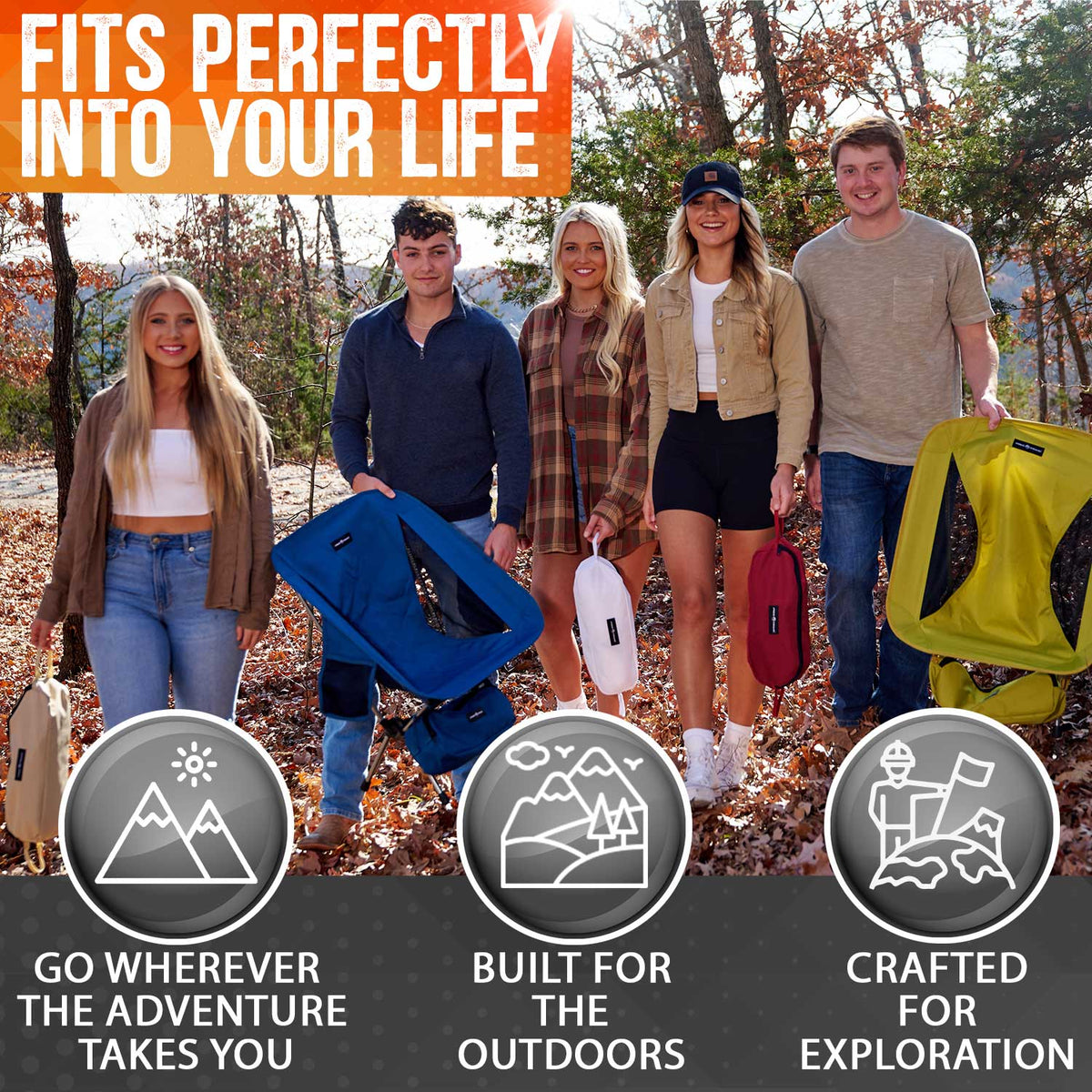 Pike Trail Ultralight Compact Camping Chair | Portable Outdoor Folding Chair