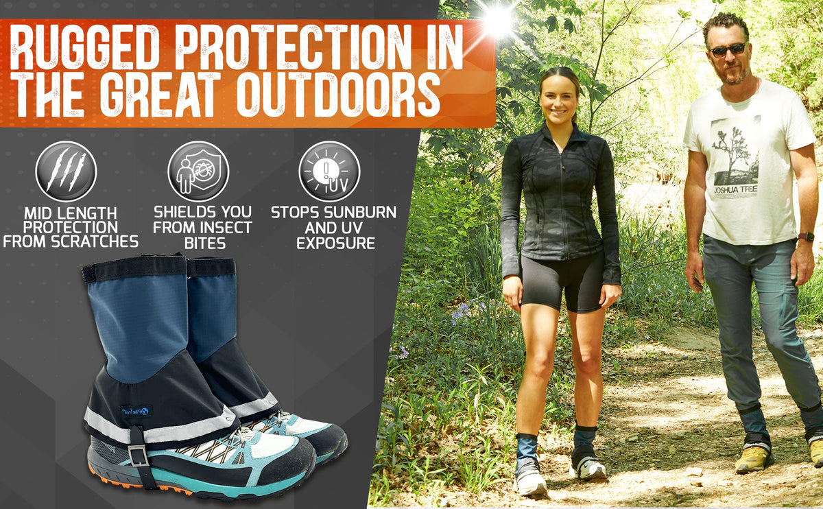 Pike Trail Mid Length Gaiters – Waterproof, Adjustable Small/Medium Hiking & Hunting Gaiters