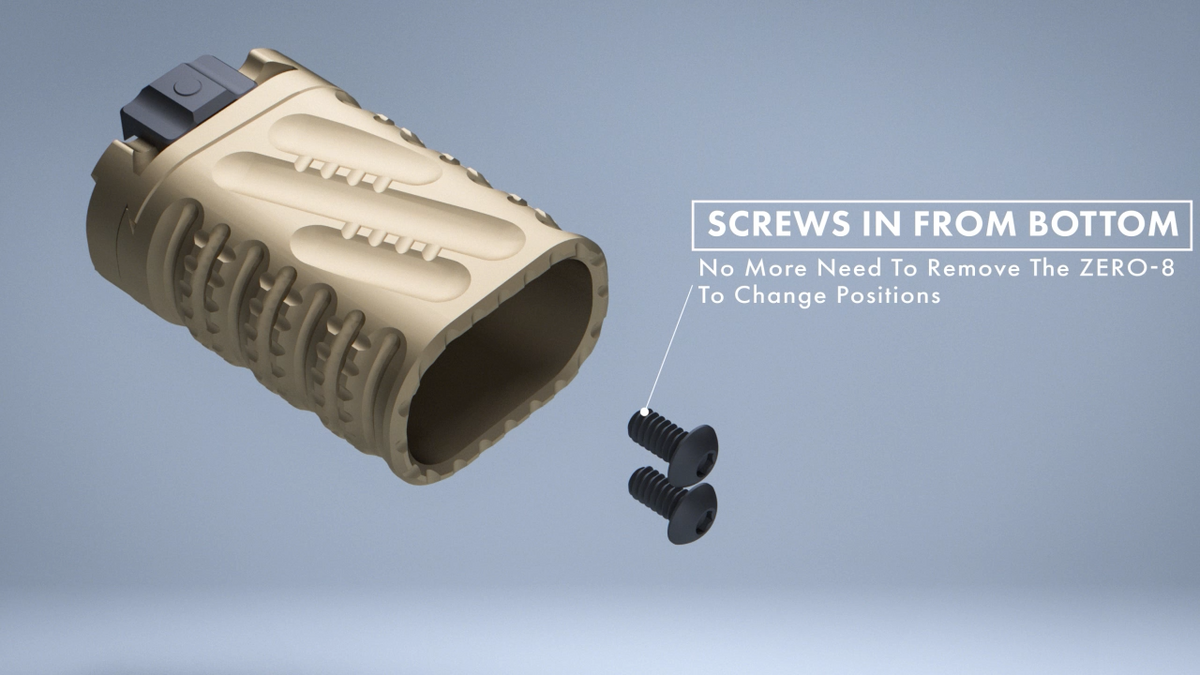 True North Concepts Zero-8 Multi-Angle Grip V2, Aluminum, S size, MLok Interface