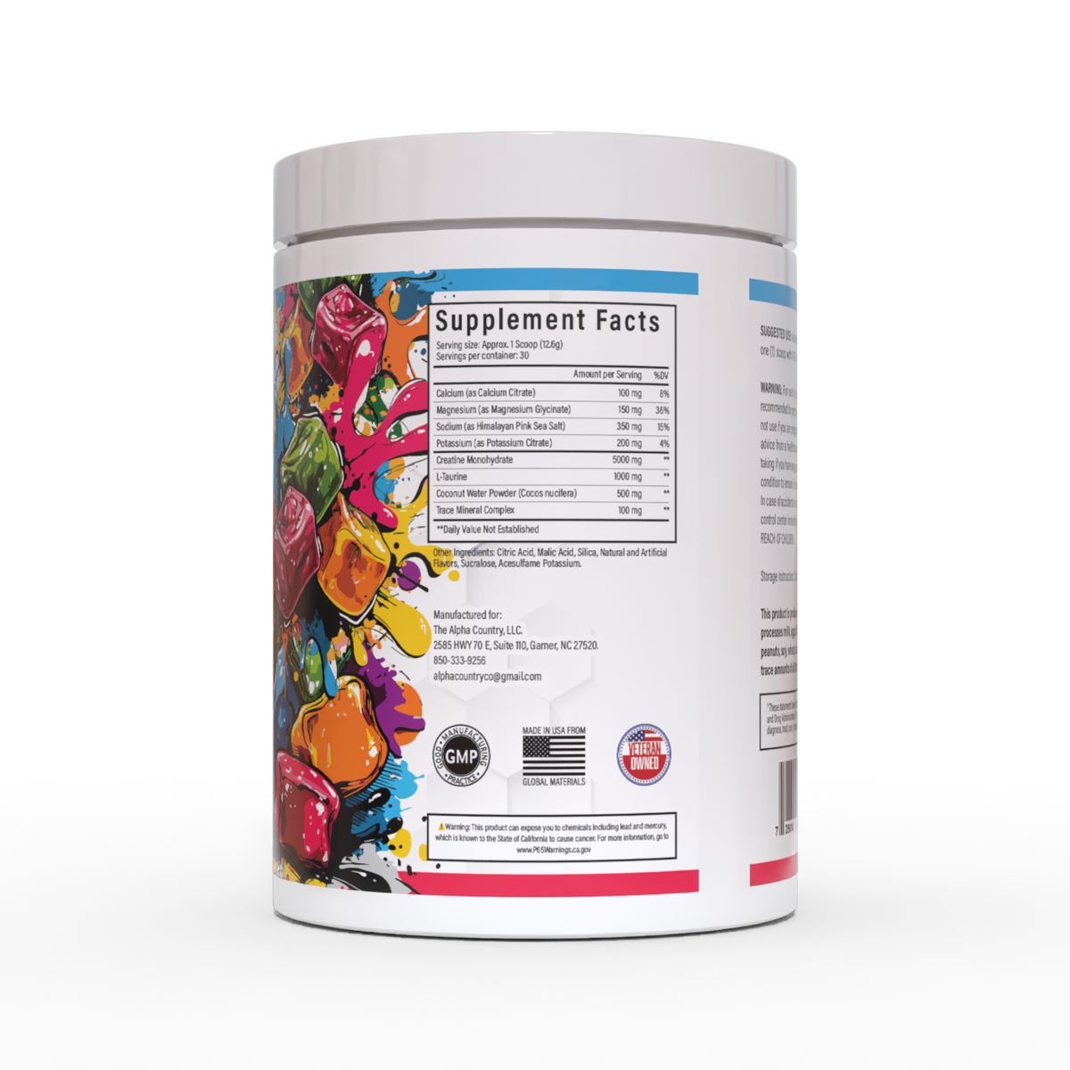 Alpha Country CREATINE & ELECTROLYTES | Strength, Performance & Hydration Supplement