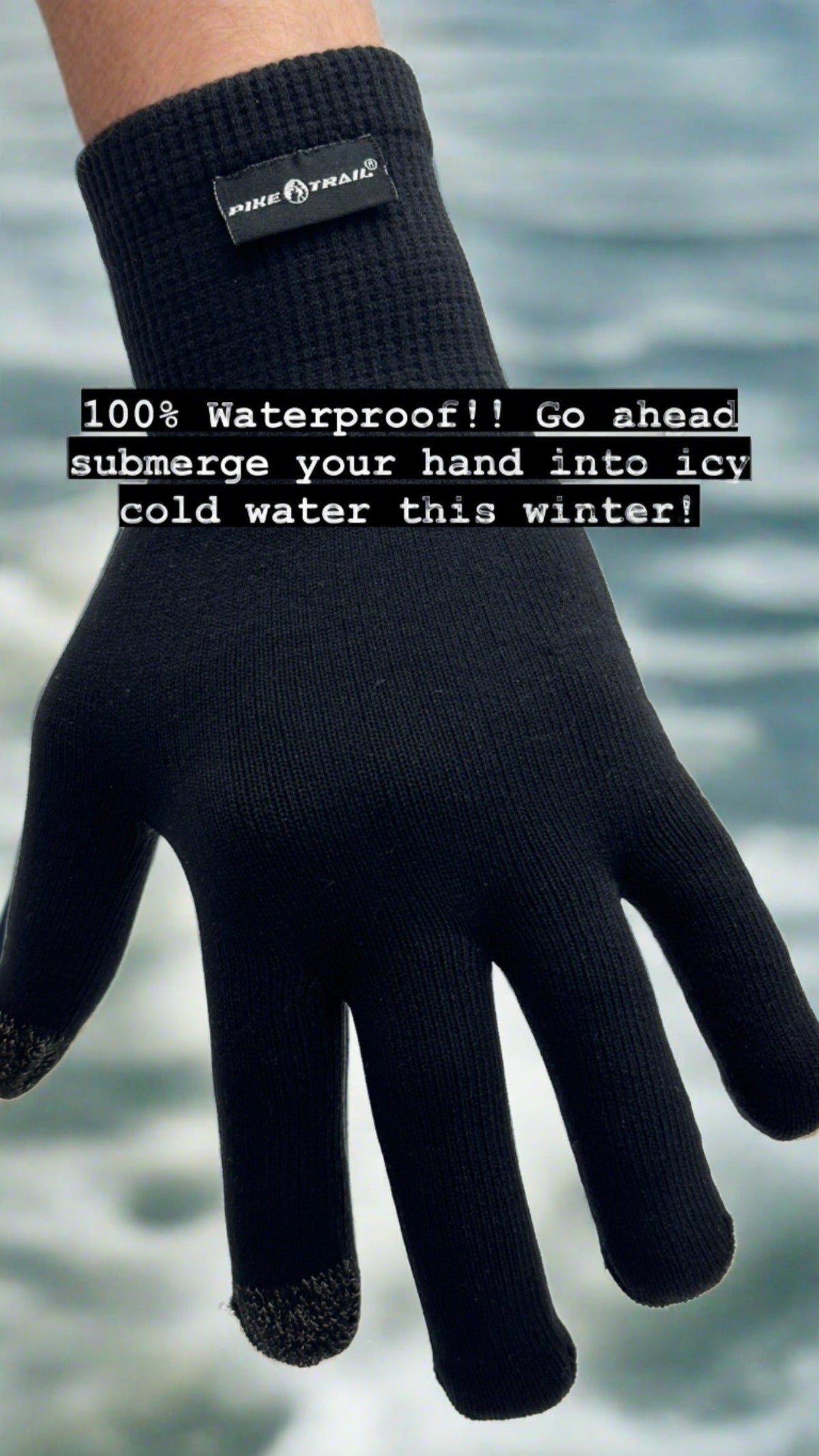 Pike Trail Water Resistance Seamless Gloves – Waterproof, Windproof & Touchscreen-Compatible Outdoor Gloves