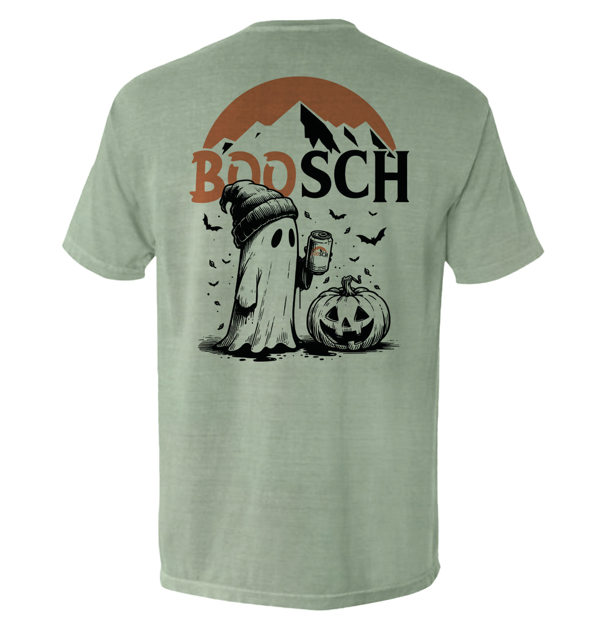 Shield Republic Boosch Beer Ghost | Funny Halloween Graphic T-Shirt & Apparel