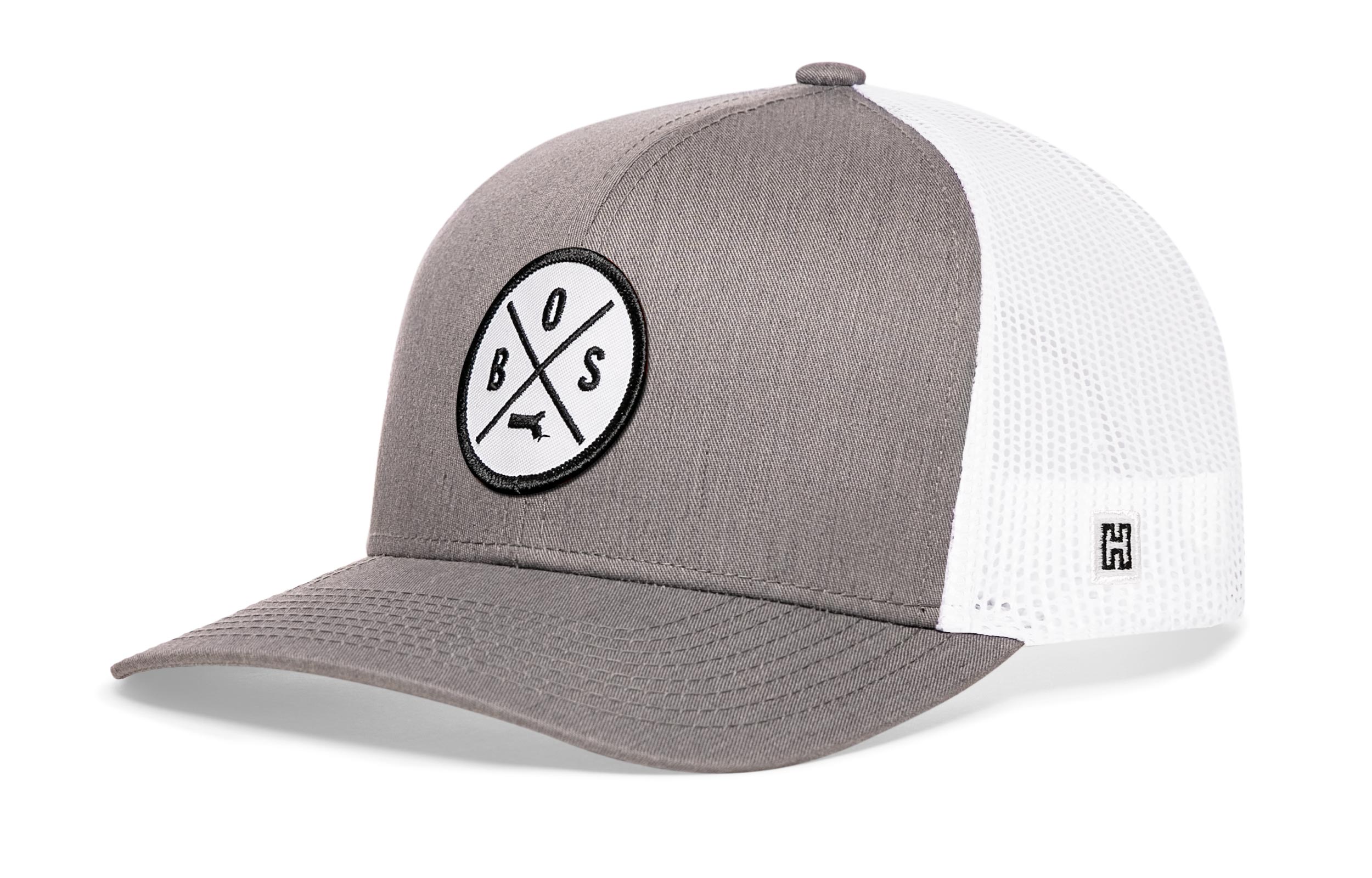 Boston Trucker Hat | Gray-White BOS X Snapback