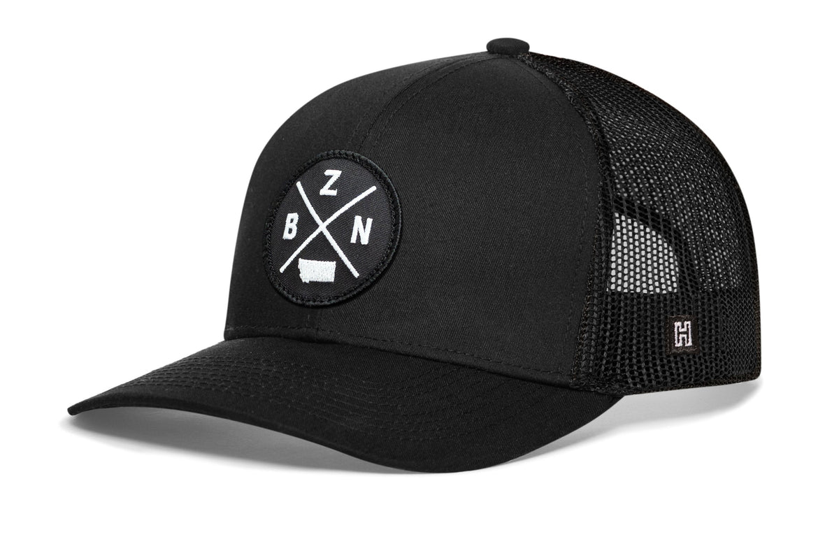 Bozeman Trucker Hat | Black BZN X Snapback