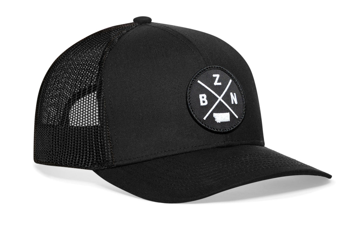 Bozeman Trucker Hat | Black BZN X Snapback