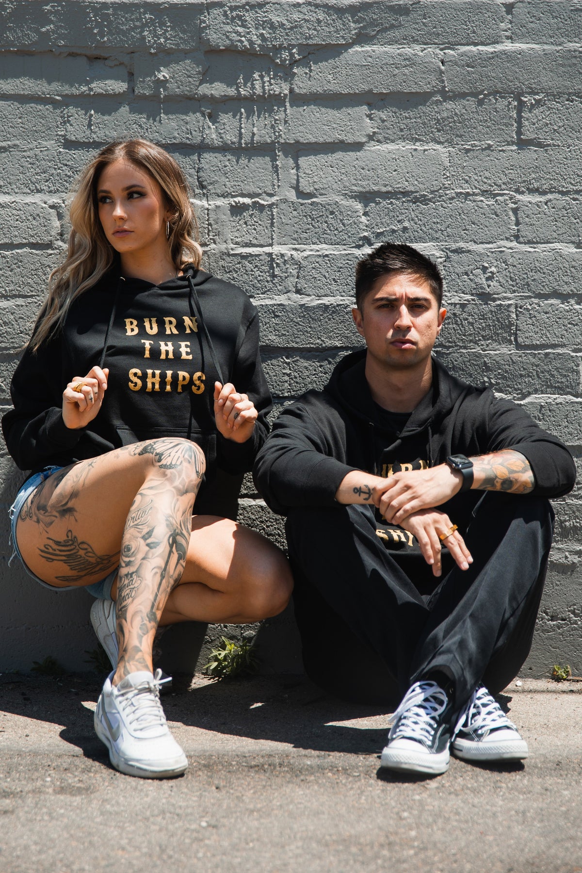 Burn The Ships Gold Foil Hoodie