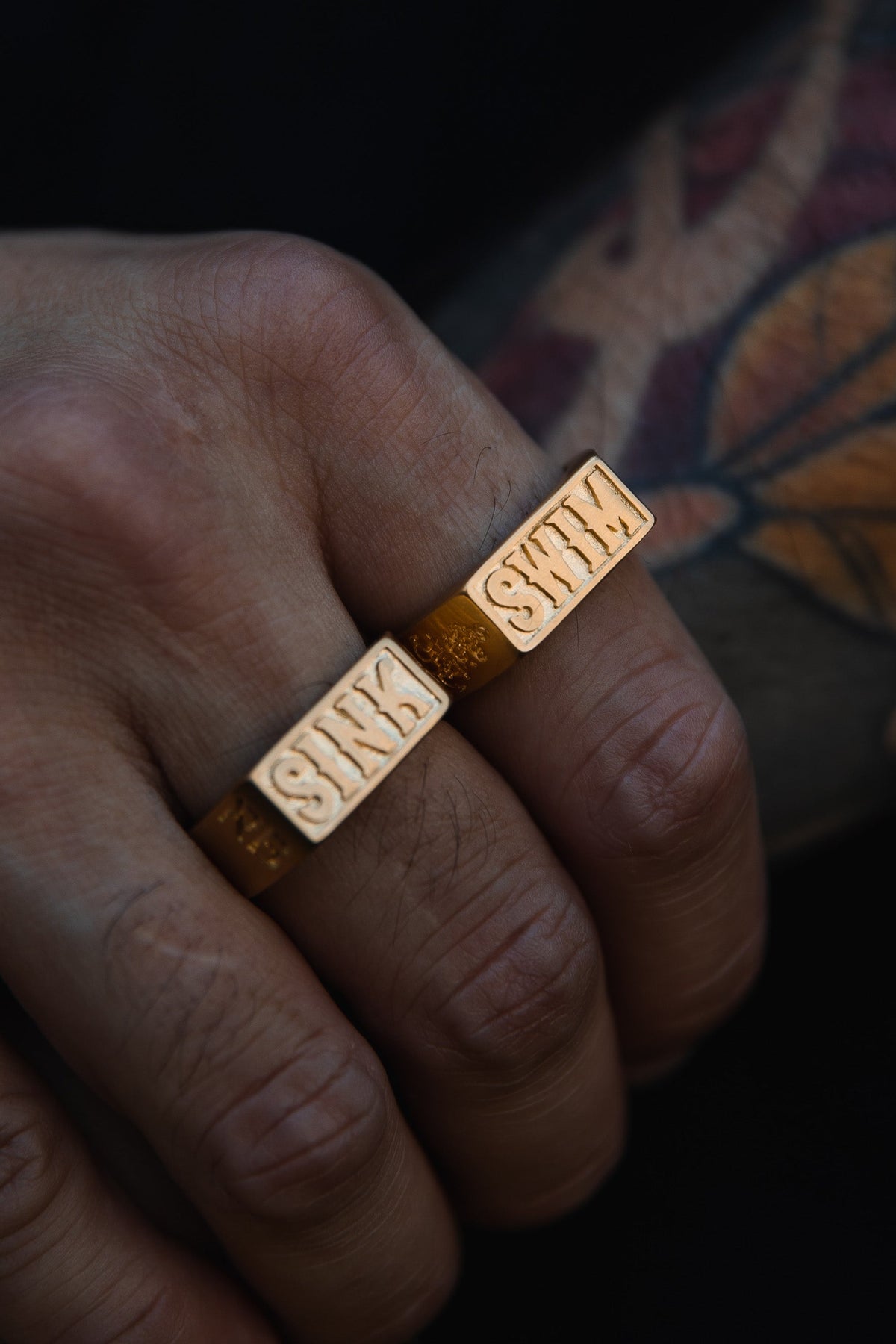 Relentless Betrayal Gold Sink or Swim Rings | Statement Ring