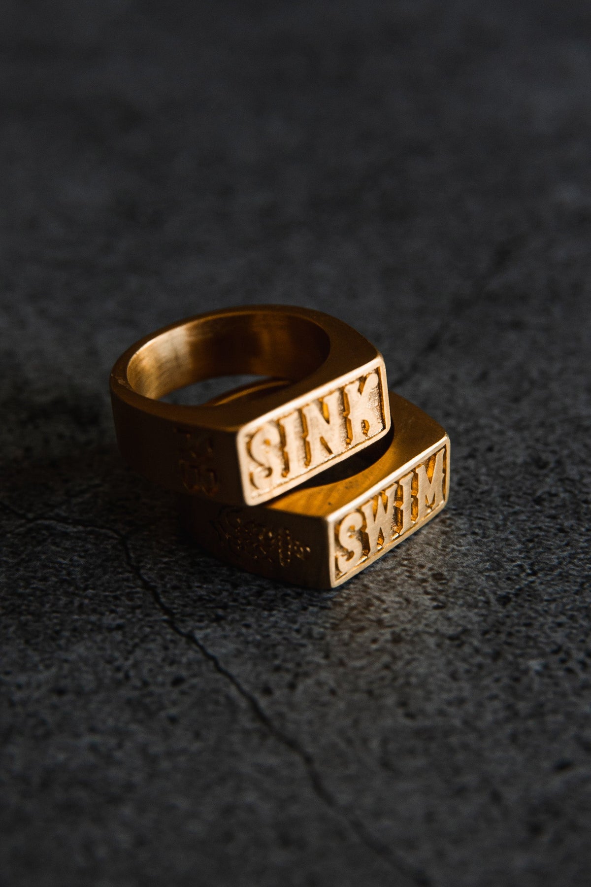 Relentless Betrayal Gold Sink or Swim Rings | Statement Ring
