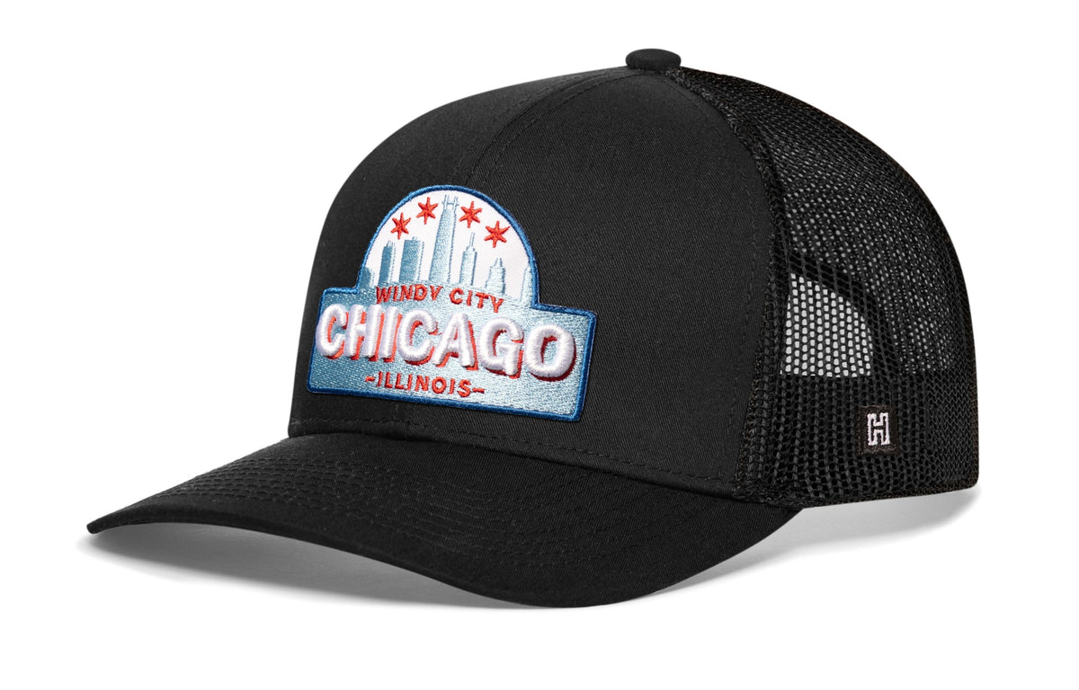 Chicago Windy City Trucker Hat | Cityscape Snapback