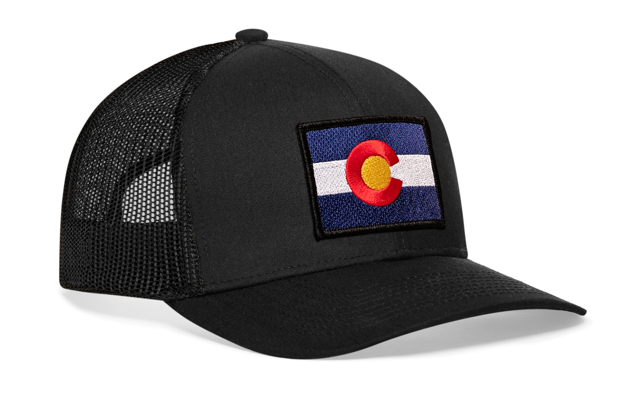 Colorado Flag Trucker Hat | Black CO Snapback