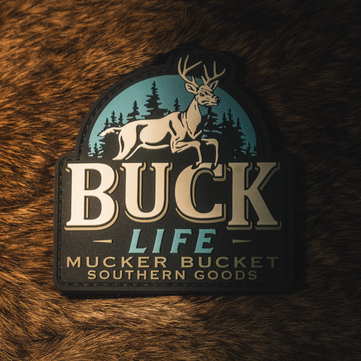 Mucker Bucket Buck Life PVC Patch | Deer Hunting Morale Patch