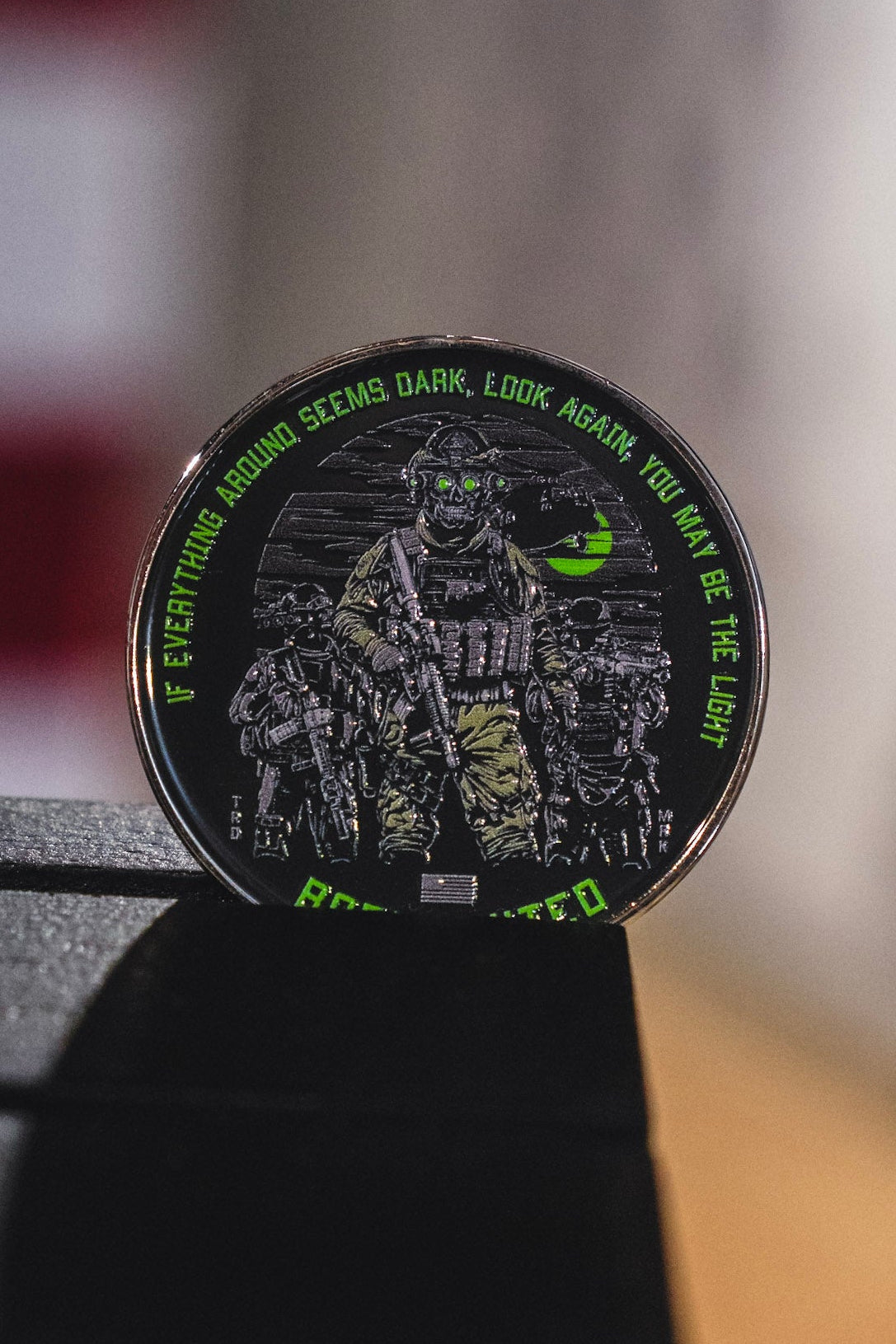 Light in the Darkness Challenge Coin