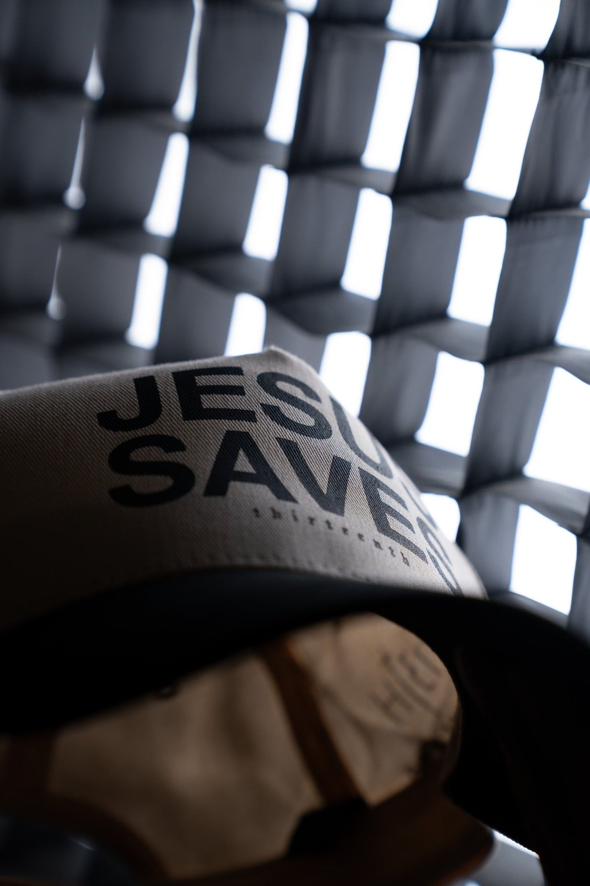 Jesus Saves Ivory and Black Snapback