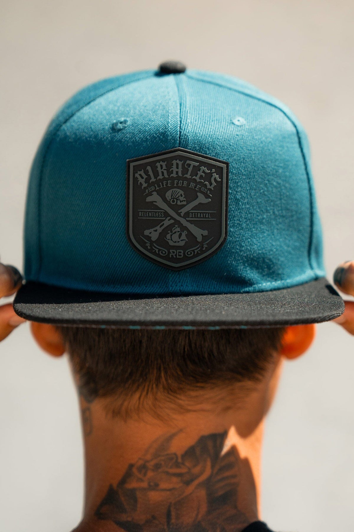 Pirate's Life Teal Snapback