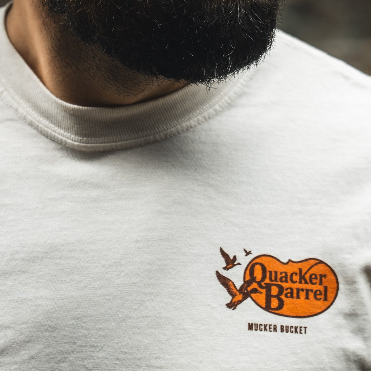 Mucker Bucket Quacker Barrel Premium Tee | Duck Hunting T-Shirt