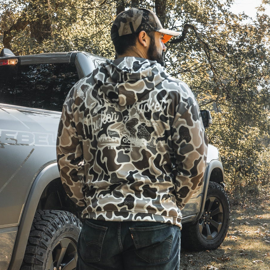 Wood Ducks Premium Athletic Duck Camo Hoodie
