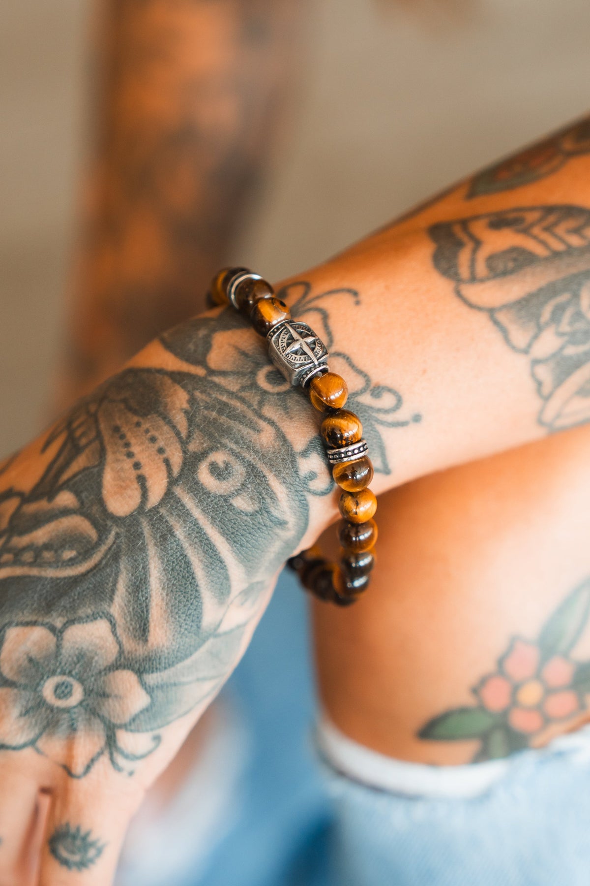 Polaris Tiger's Eye Bead Bracelet