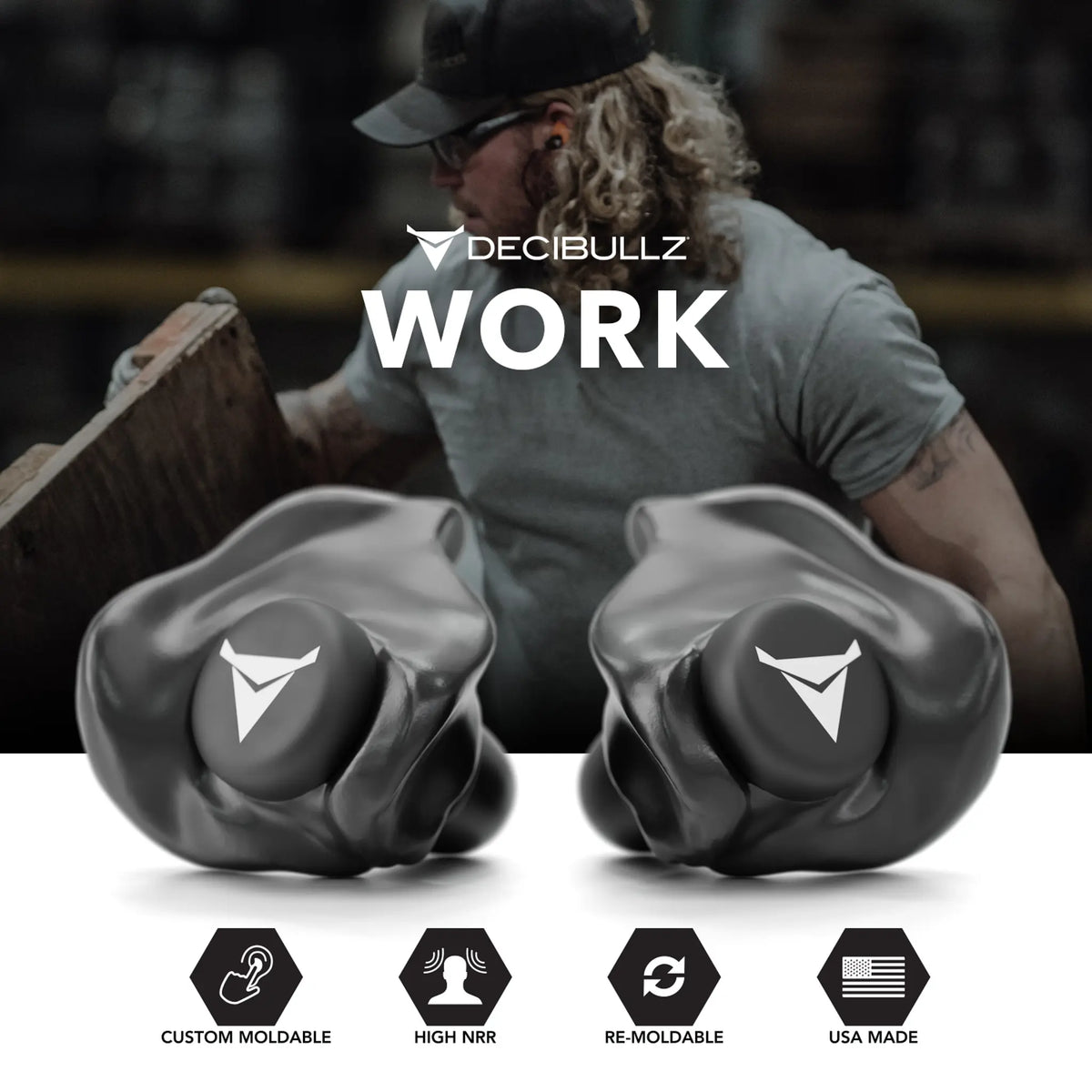 Decibullz Custom Molded Earplugs 31dB NRR