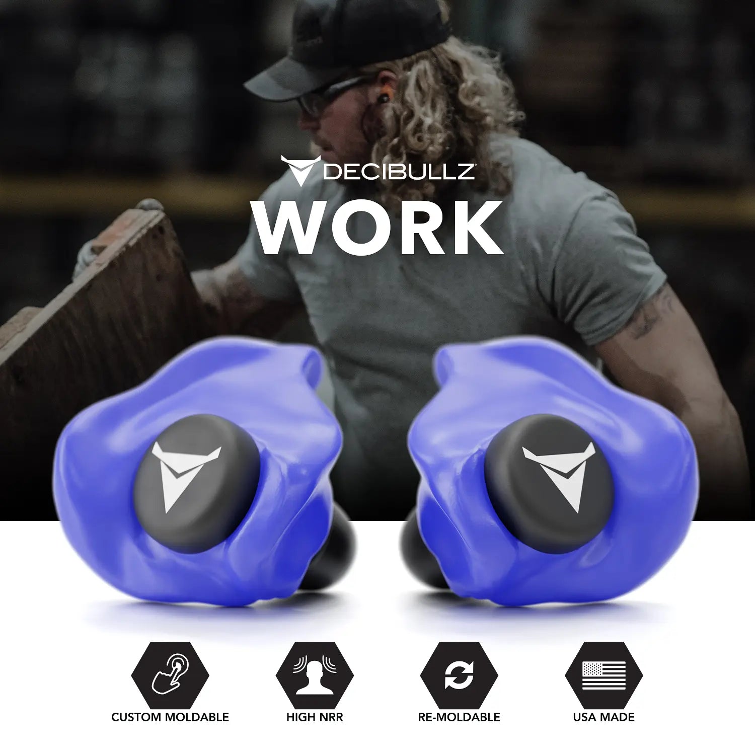 Decibullz Custom Molded Earplugs 31dB NRR