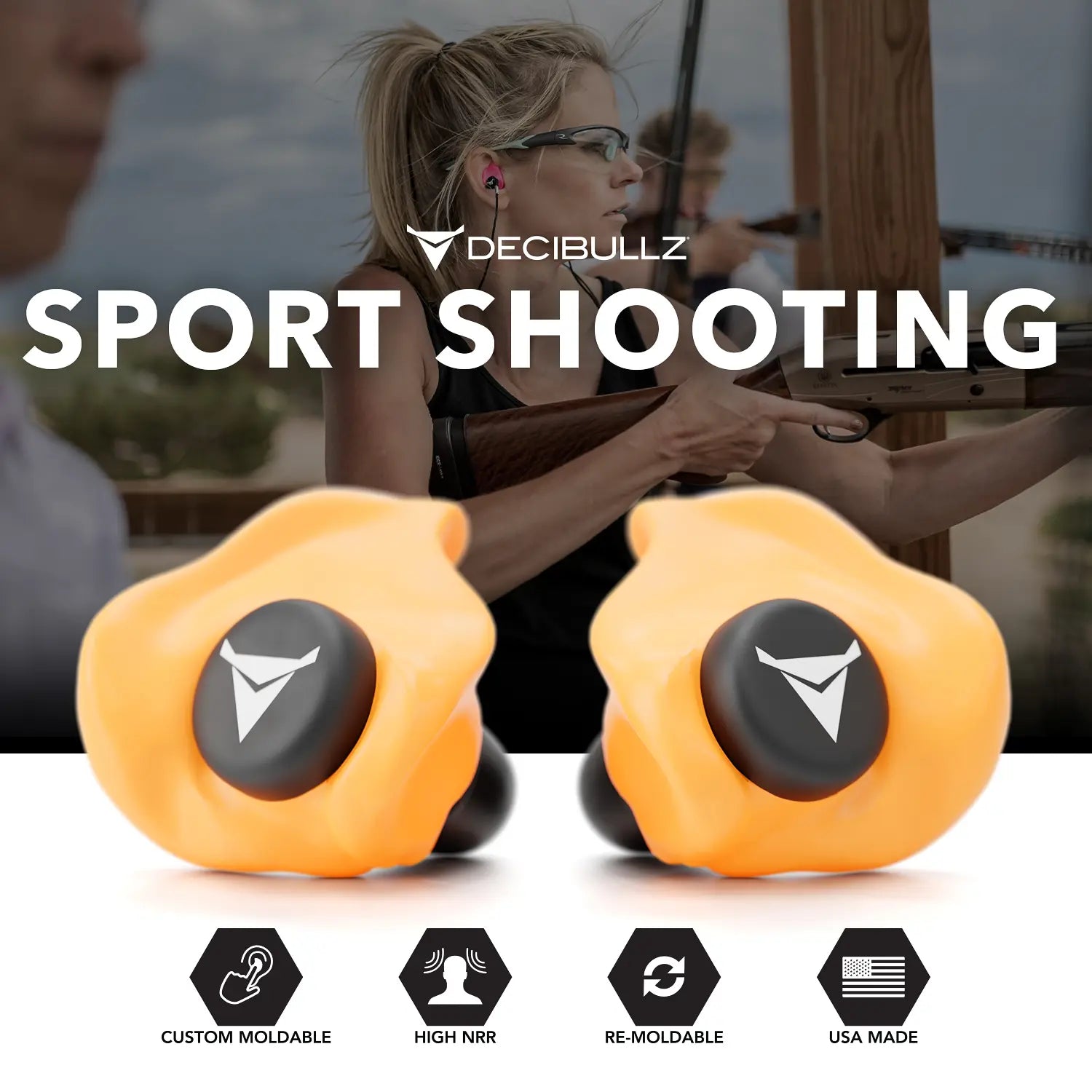 Decibullz Custom Molded Earplugs 31dB NRR