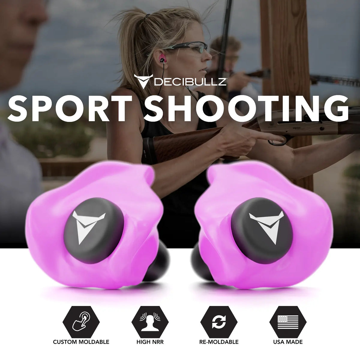 Decibullz Custom Molded Earplugs 31dB NRR