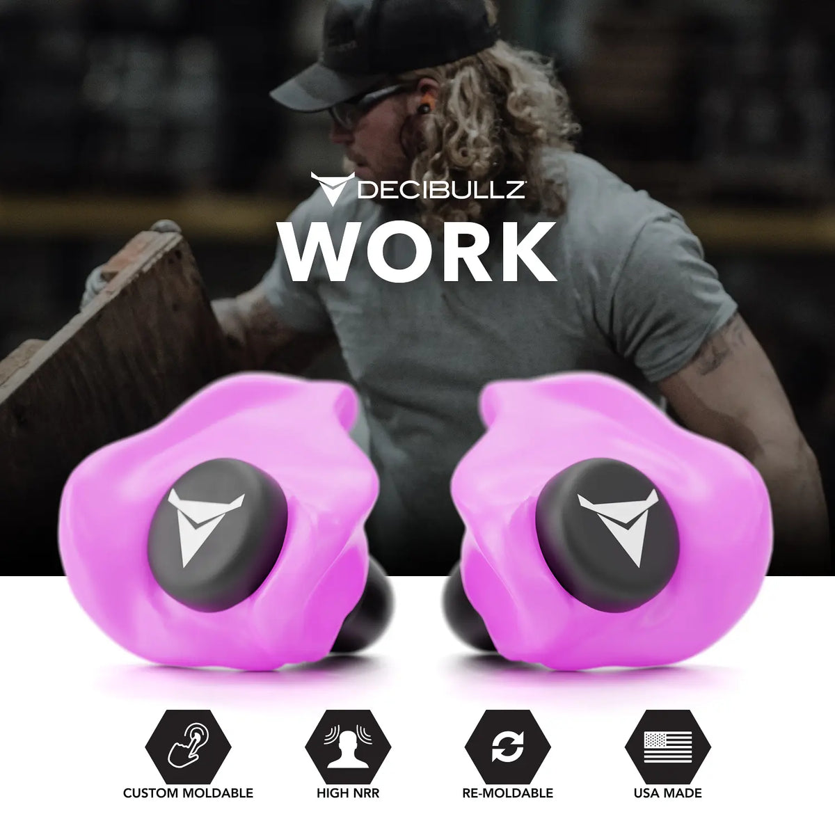 Decibullz Custom Molded Earplugs 31dB NRR