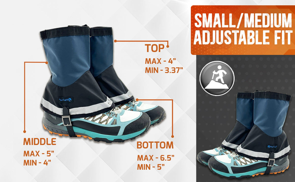 Pike Trail Mid Length Gaiters – Waterproof, Adjustable Small/Medium Hiking & Hunting Gaiters
