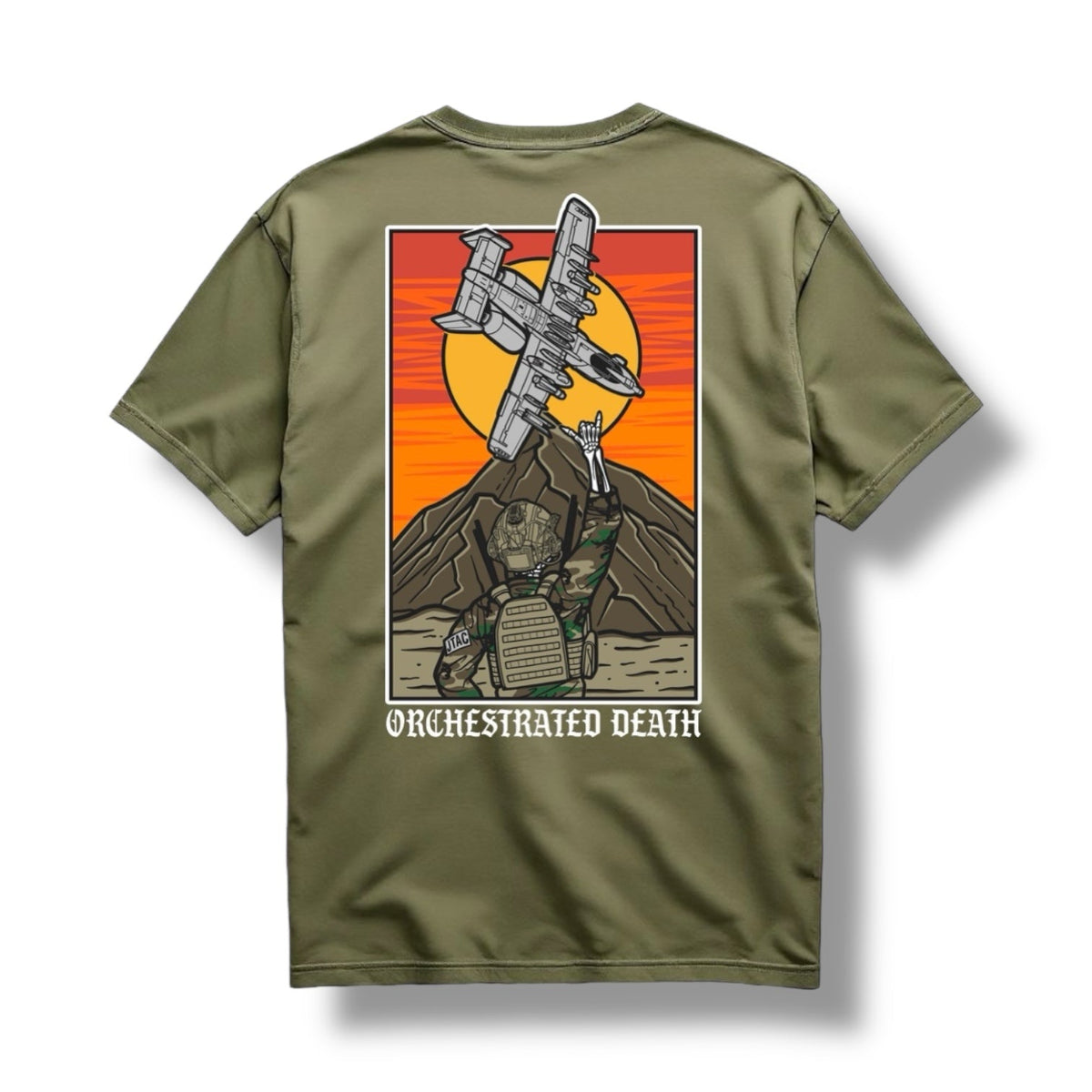 "ORCHESTRATED DEATH" TEE (MIL GREEN)