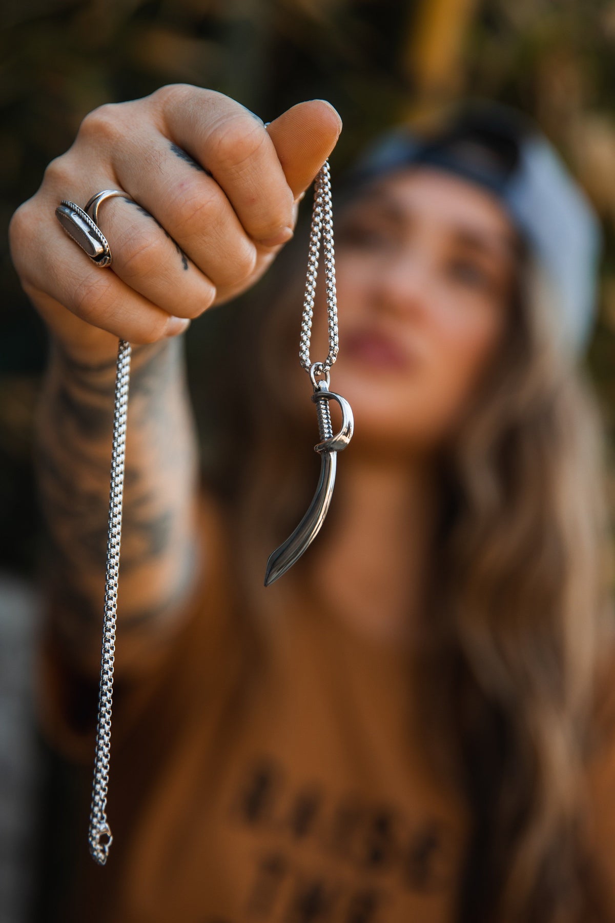 Relentless Betrayal Broadsword Necklace | Sword Pendant Necklace