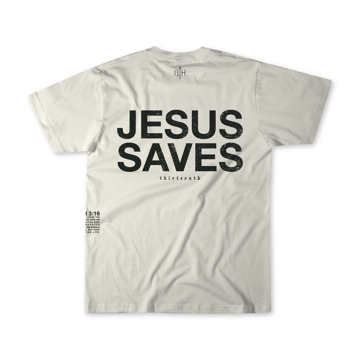 Youth Jesus Saves Ivory Tee