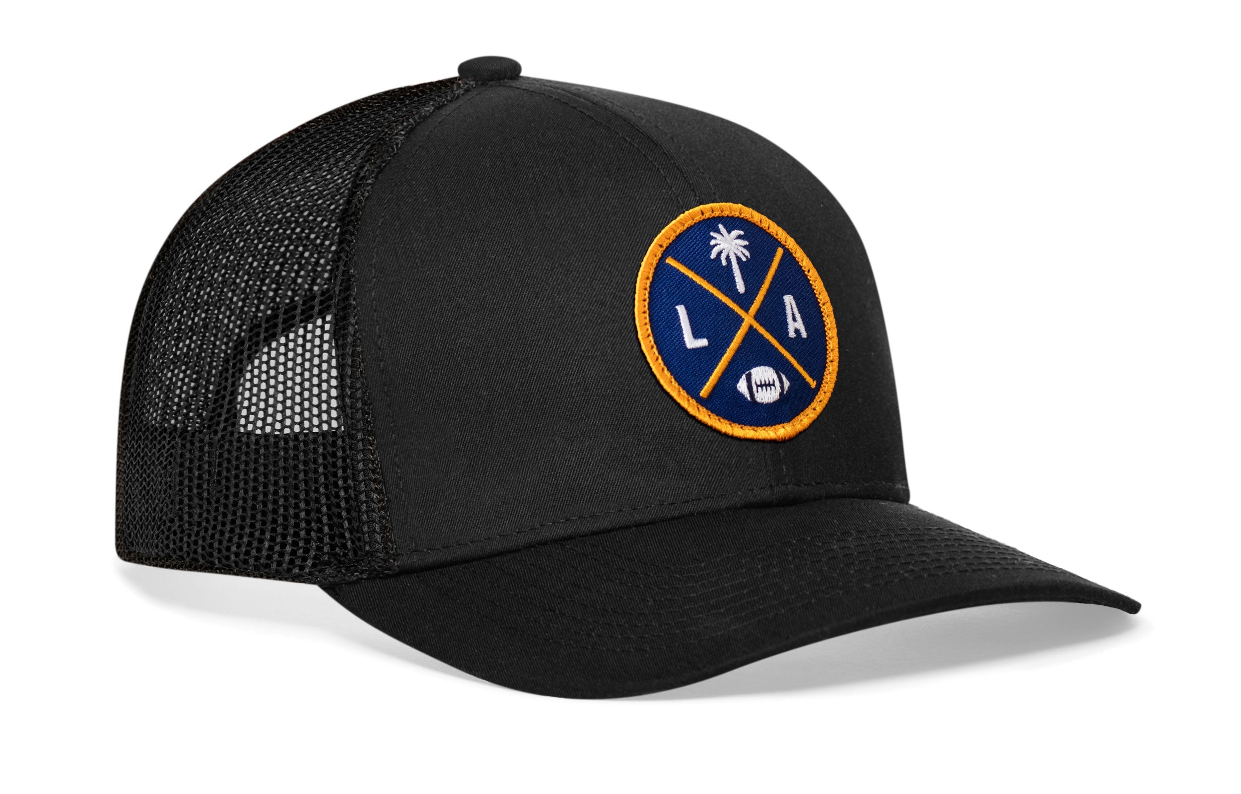 Los Angeles Football Trucker Hat | Dark Blue LA X Snapback