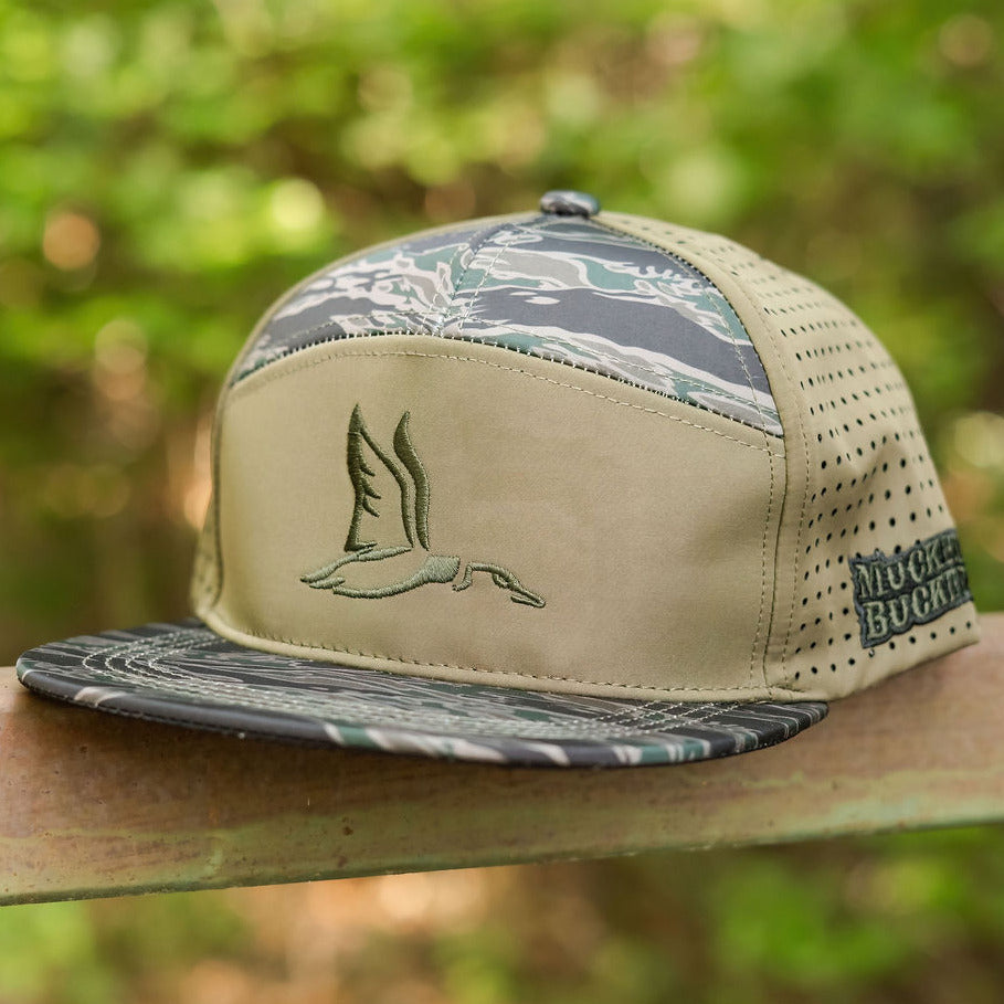 Mucker Bucket Flock King Tiger Stripe Camo Bucket Hat