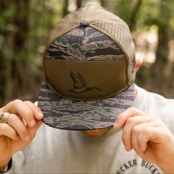 Mucker Bucket Flock King Tiger Stripe Camo Bucket Hat