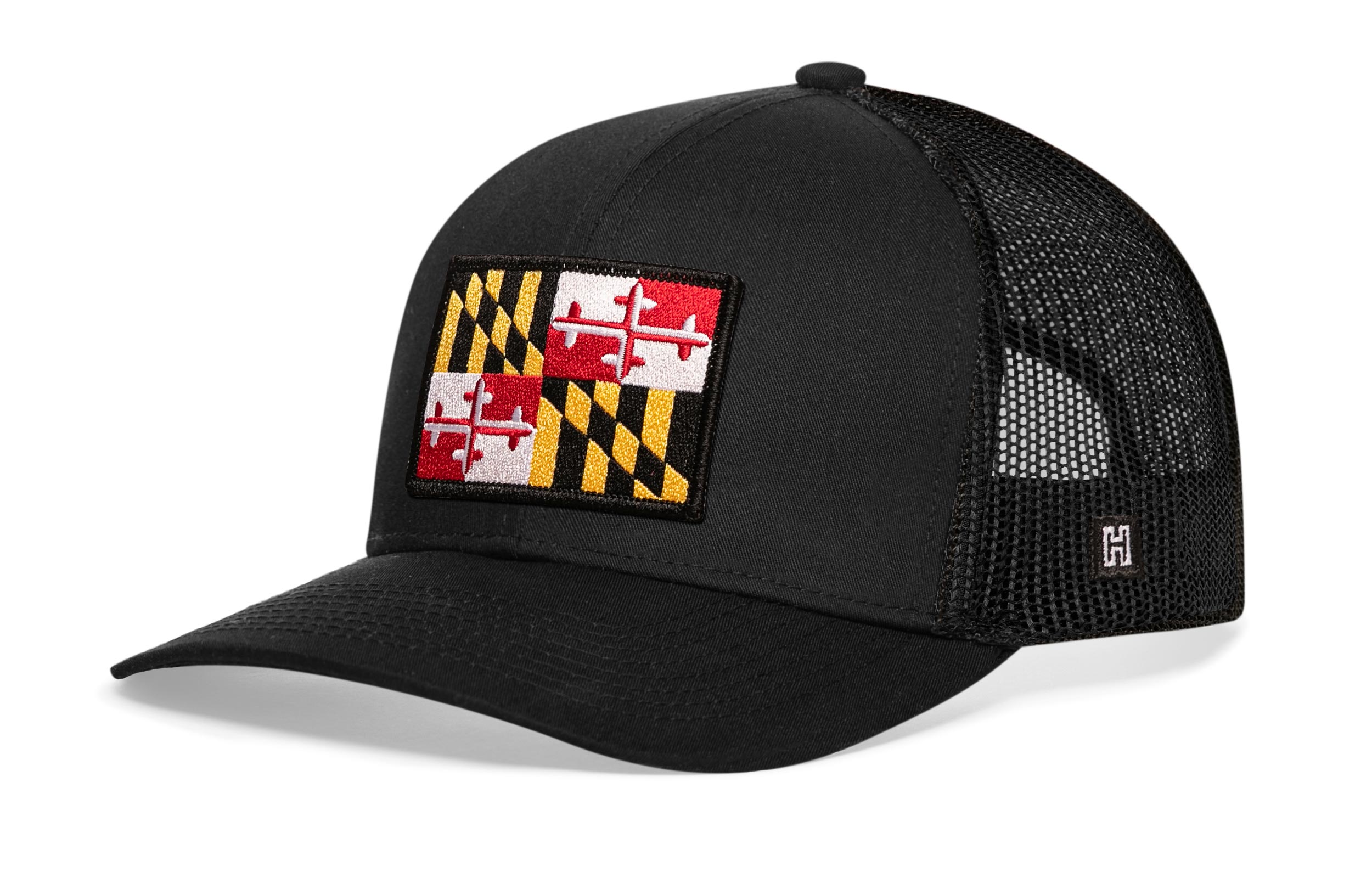 Haka Hats Maryland Flag Trucker Hat | Black MD Snapback