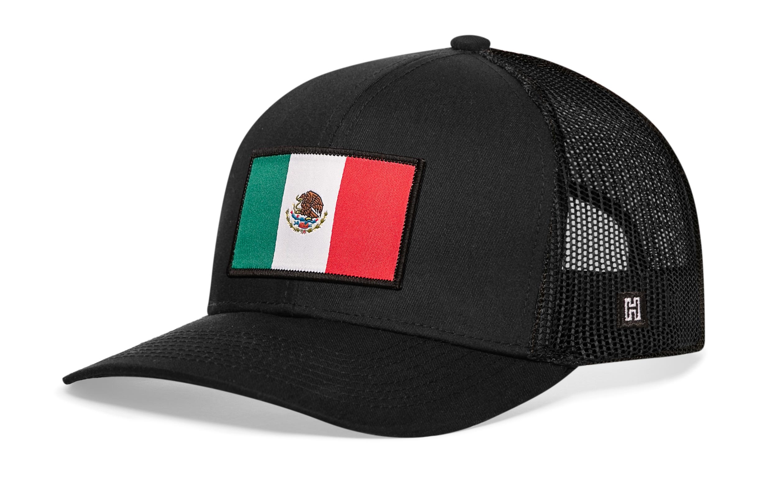 Mexican Flag Trucker Hat | Black Mexico Snapback