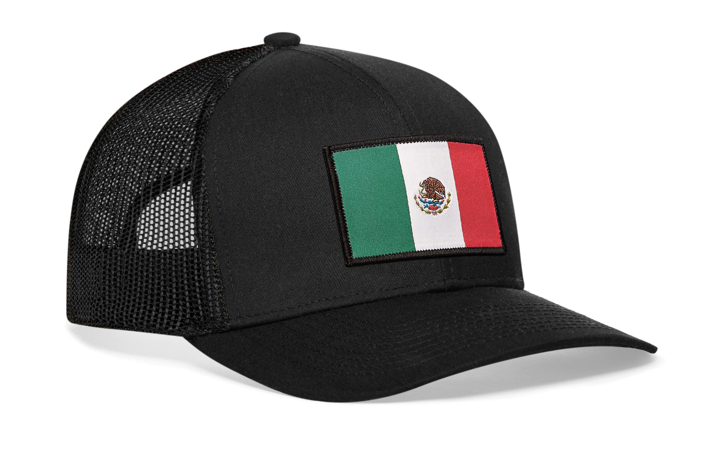 Mexican Flag Trucker Hat | Black Mexico Snapback