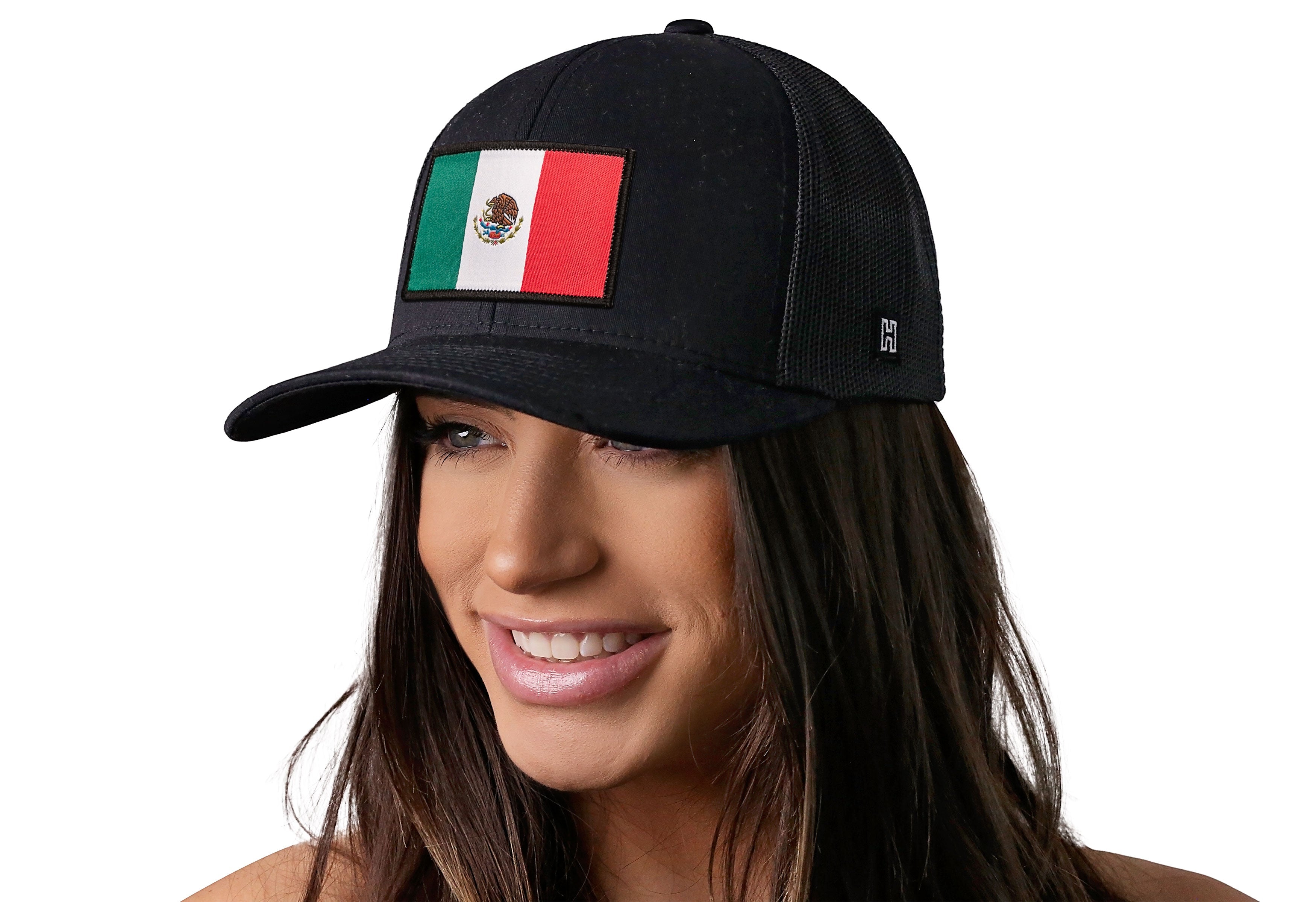 Mexican Flag Trucker Hat | Black Mexico Snapback