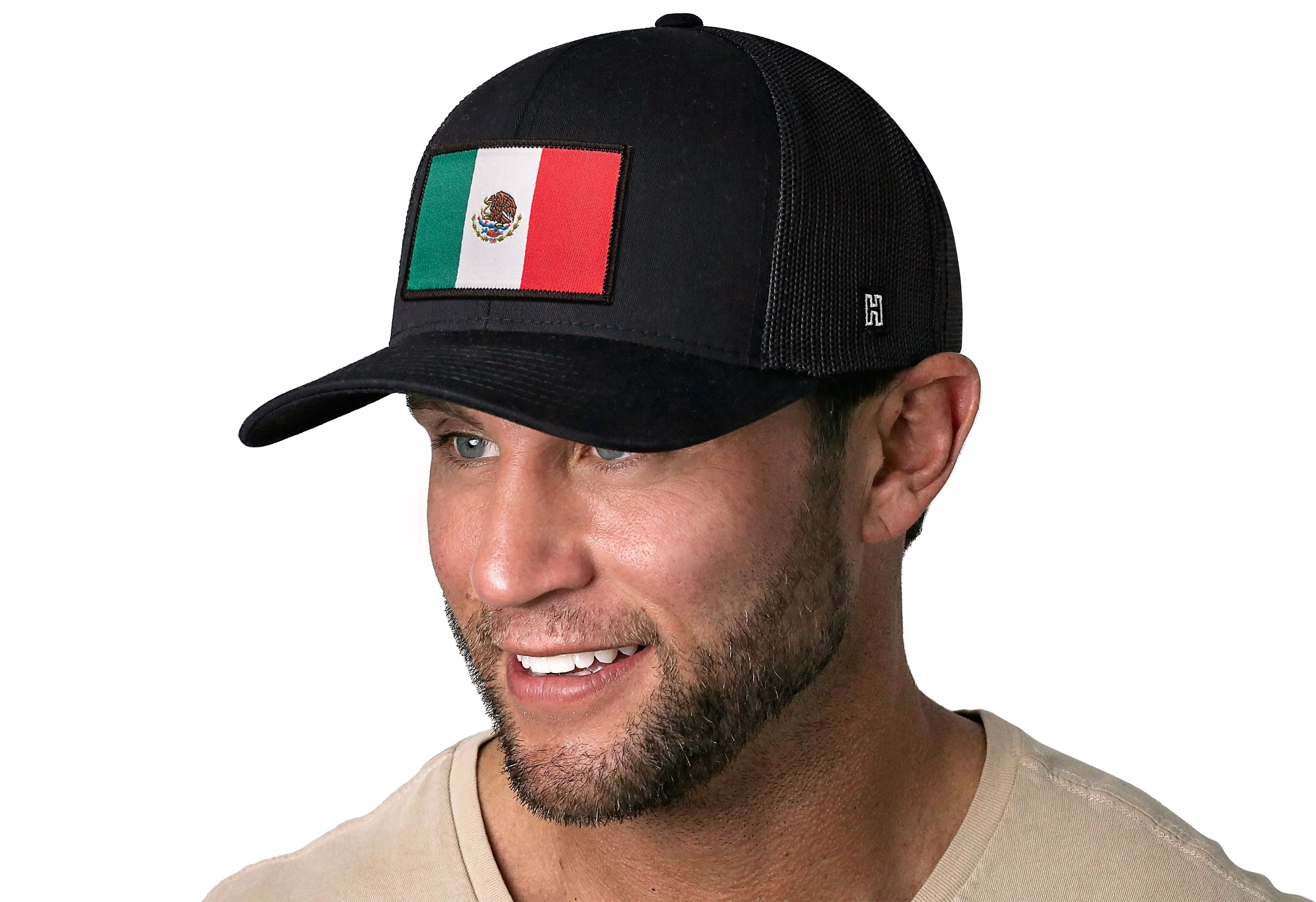 Mexican Flag Trucker Hat | Black Mexico Snapback