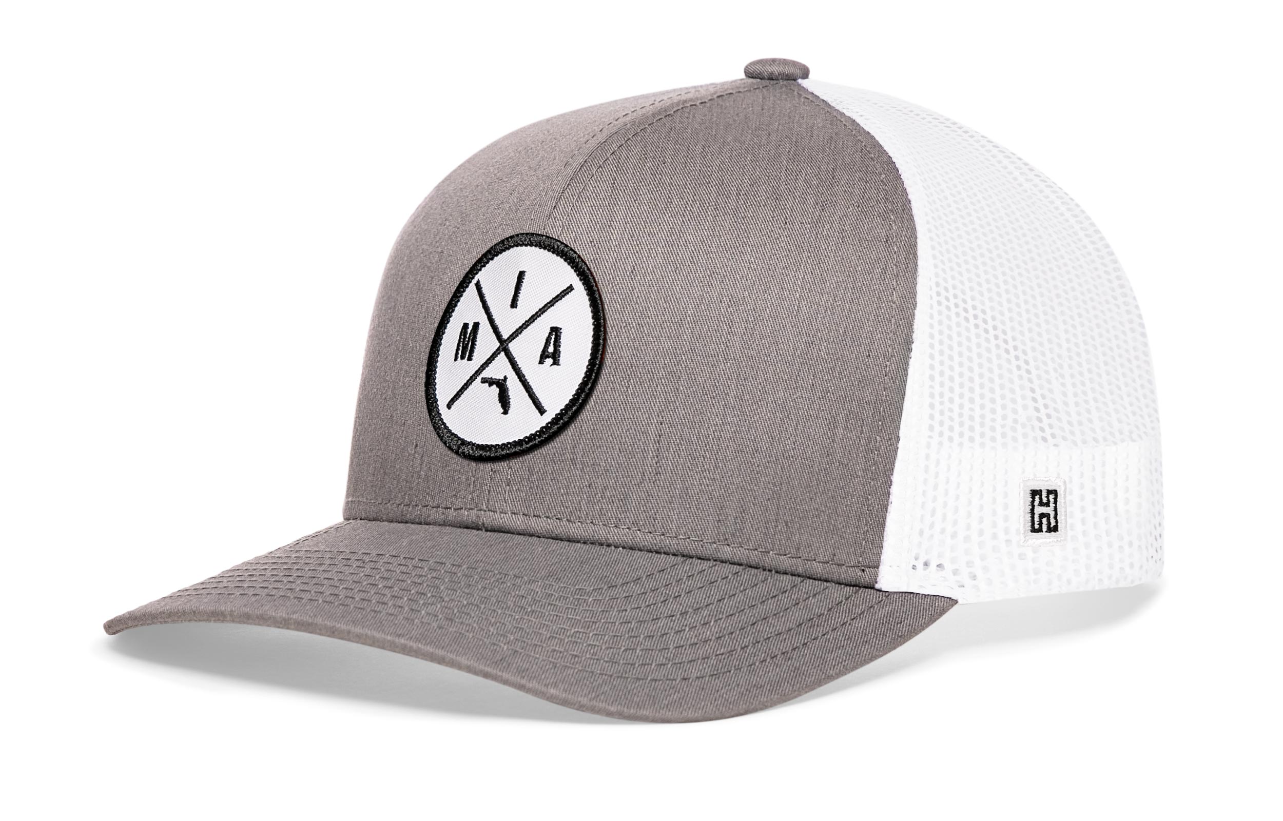Miami Trucker Hat | Gray-White MIA X Snapback