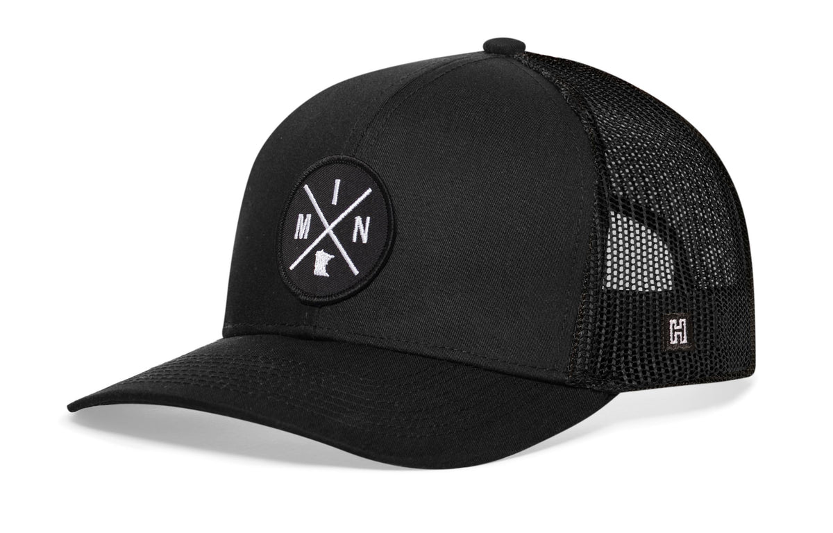 Minnesota Trucker Hat | Black MIN X Snapback
