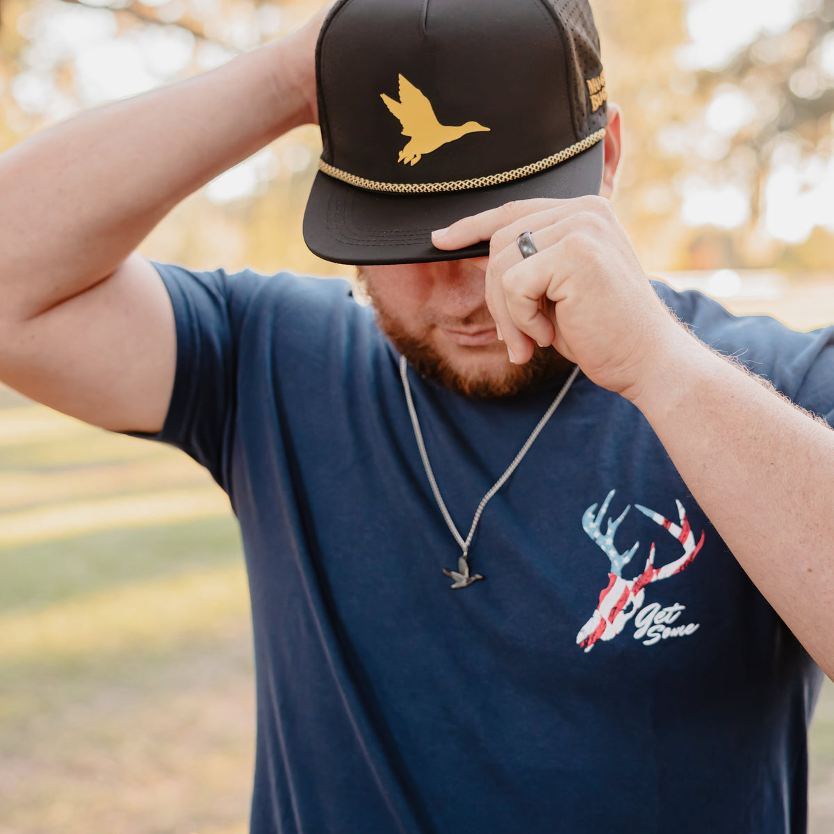 Mucker Bucket Get Some Premium Tee | Hunting & Outdoor Graphic T-Shirt