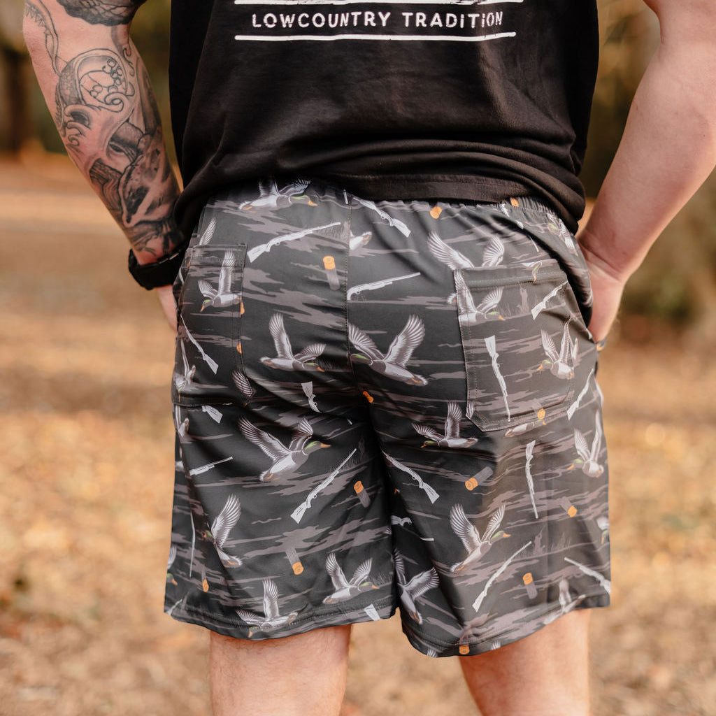 Men's Performance Athletic Shorts | 5.5"- Duck, Duck, Boom