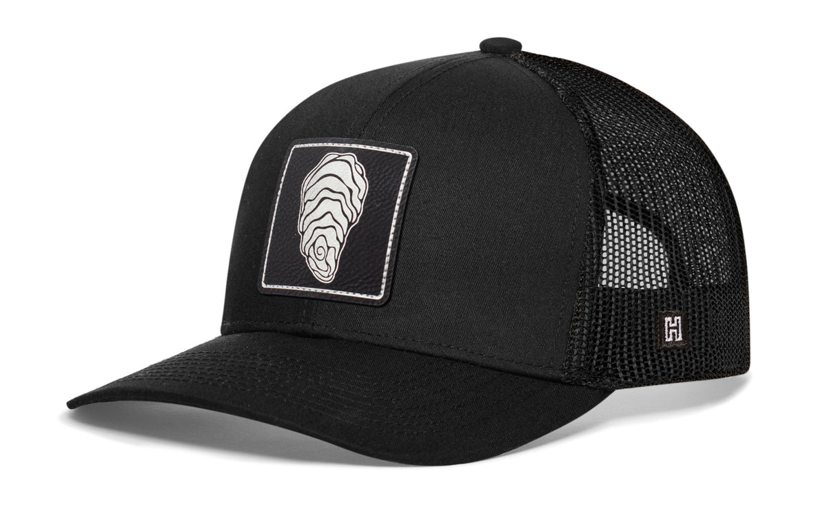 Oyster Shell Trucker Hat | Black Oyster Snapback