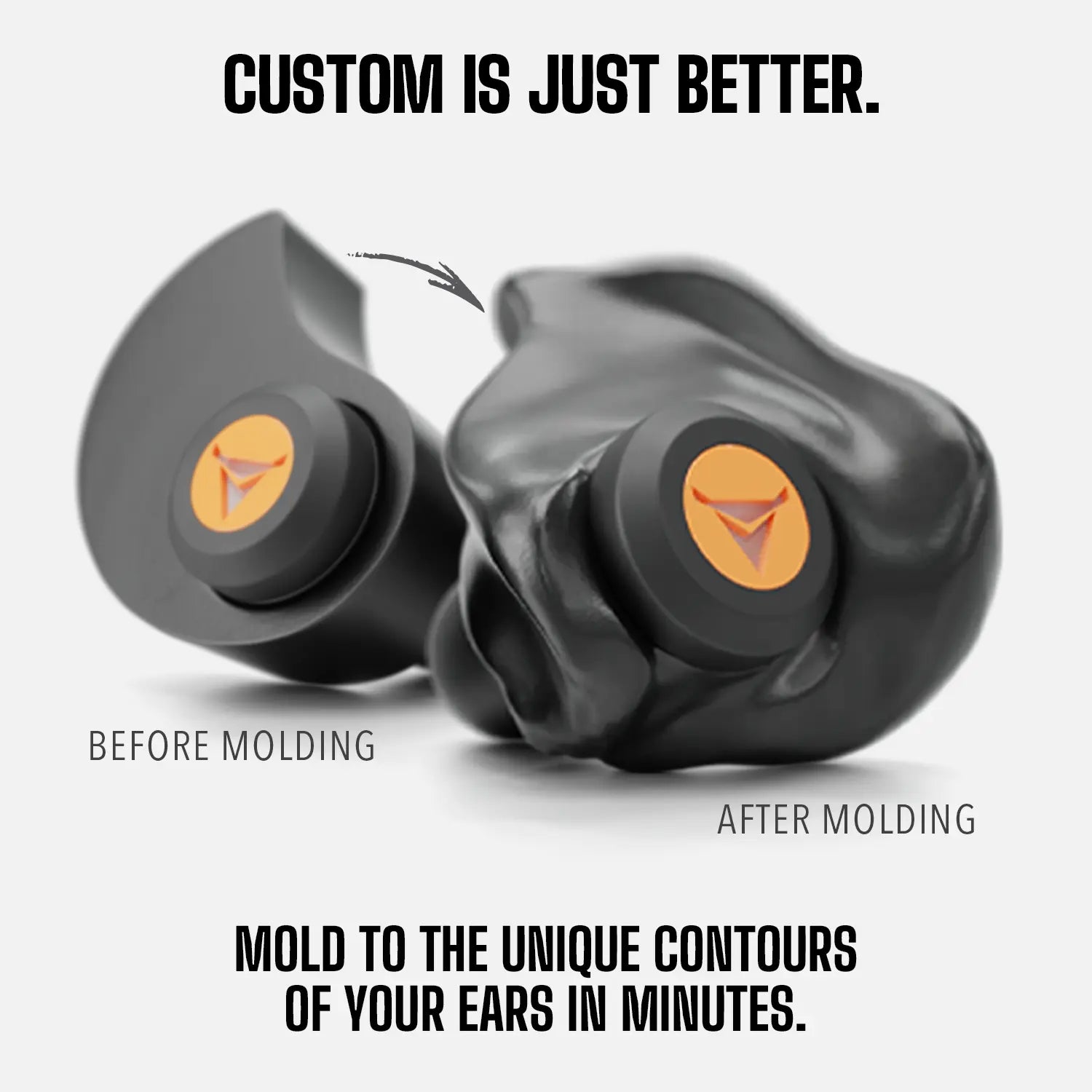 Decibullz Custom Molded Percussive Shooting Filter Earplugs