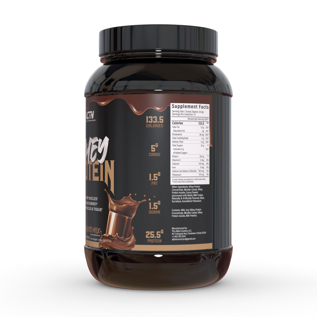 Alpha Country Whey Protein | Post-Workout Protein Supplement for Muscle Recovery