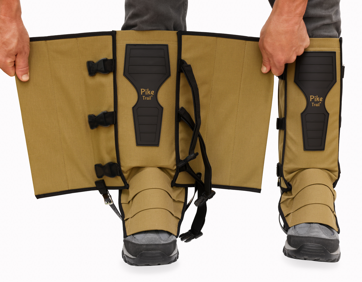 Pike Trail Snake Gaiters Leg Guards – Snakebite-Resistant Protective Gaiters for Hunting, Hiking & Outdoor Adventures