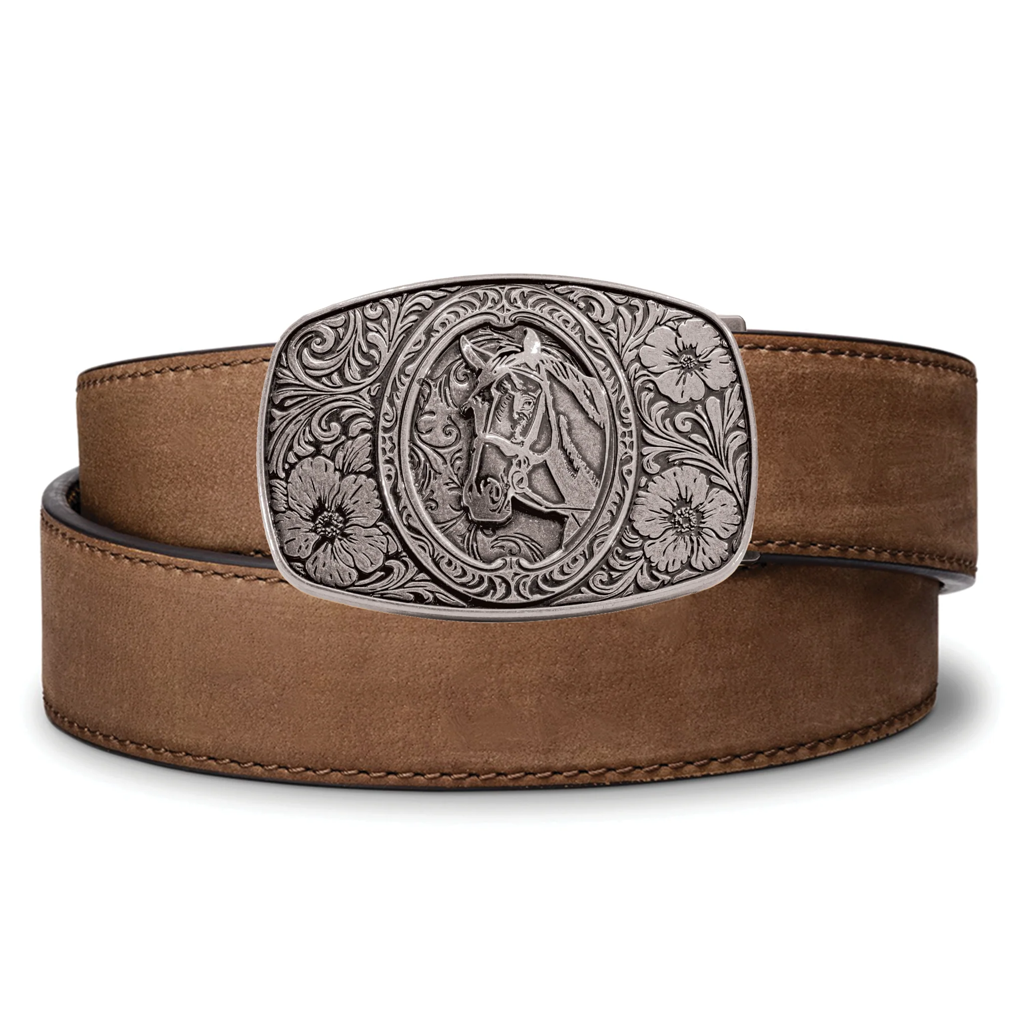 Kore Essentials Horse Antique Silver Buckle and Belt