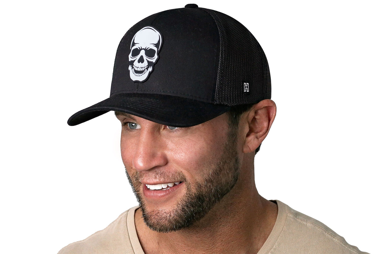 Skull Trucker Hat | Black Snapback