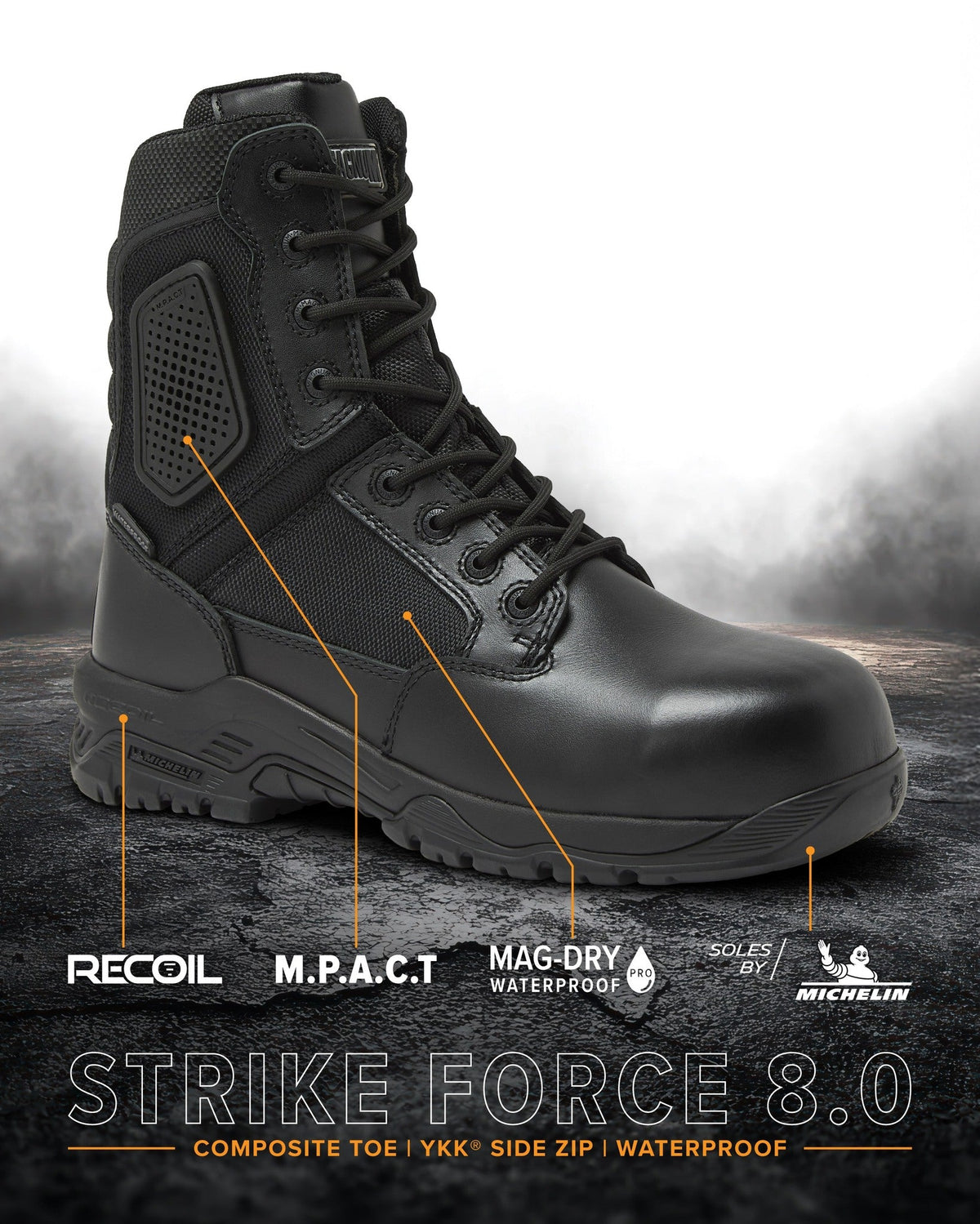 Magnum Boots STRIKE FORCE 8" Boot SZ WP CT